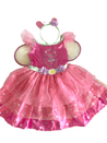  Showing the pink Peppa Pig fairy dress laid out with the wings and headband.