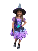 Purple Ombre Witch Fancy Dress Costume