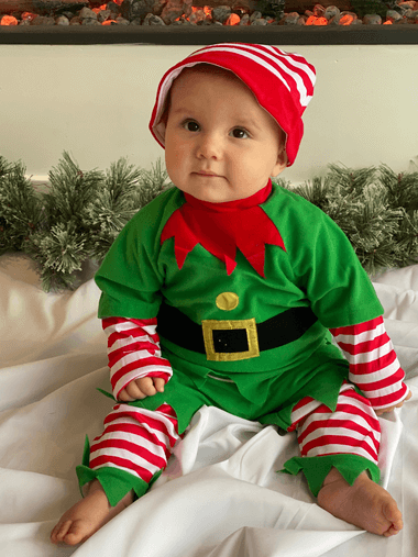 Elf costume top baby boy