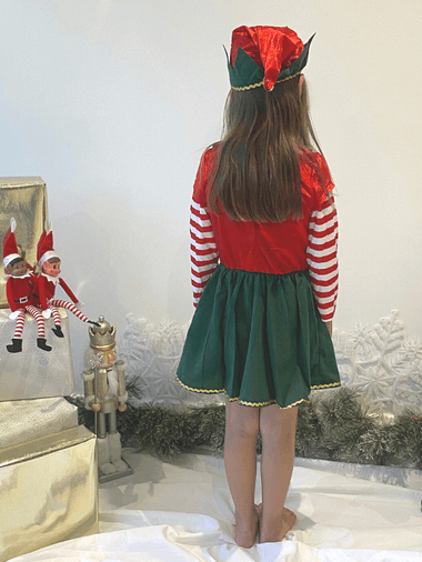 Costume da Elfa Aiutante di Babbo Natale Costume da Elfa Aiutante di Babbo Natale